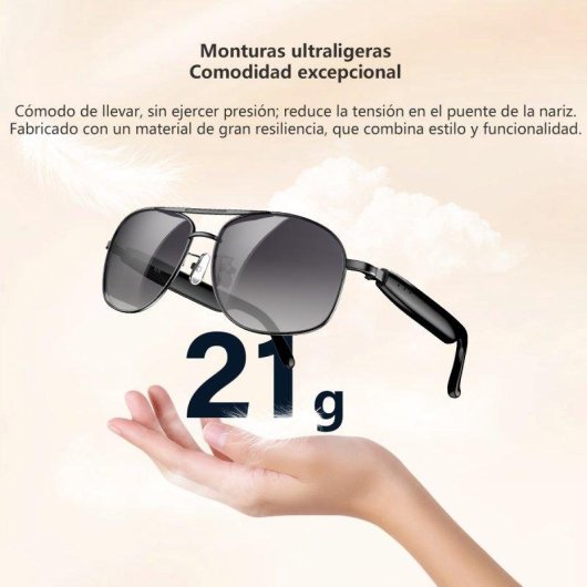 Blackview D1pro Óculos Inteligentes Bluetooth Chamadas Música IP54 Preto