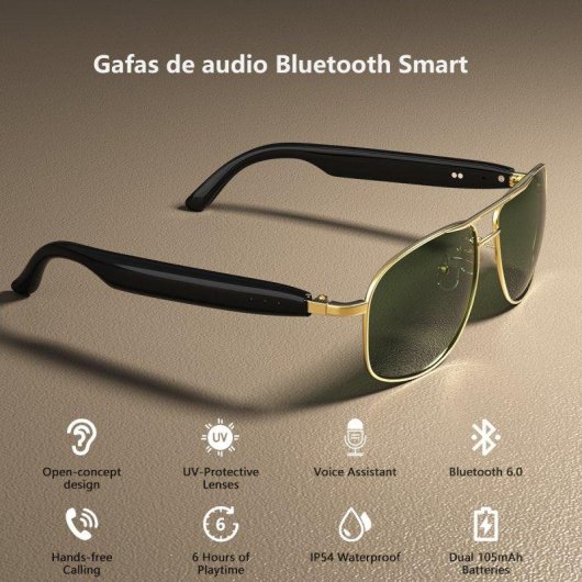 Blackview D1pro Gafas Inteligentes Altavoces Asistente Voz IP54 Plata