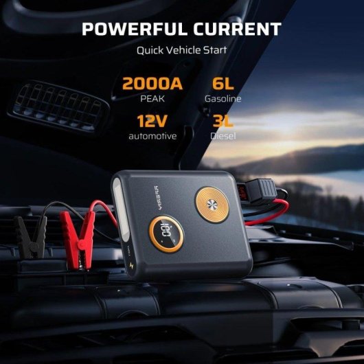 Arrancador de Coche AFERIY GK03 2000A 12V 27.500 mAh