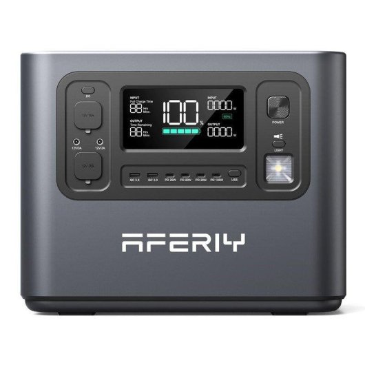 Energie-Station Aferiy P210 2048Wh 16 Anschlüsse LiFePO4 Batterie Solar-Ladung UPS