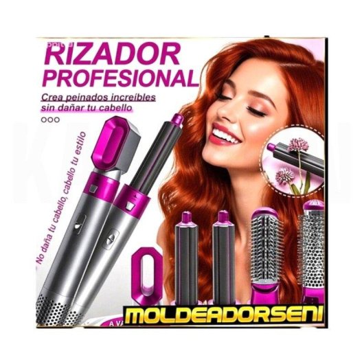 Escova Modeladora Multifuncional Karawan 5 em 1 Iónica Acessórios Cinzenta