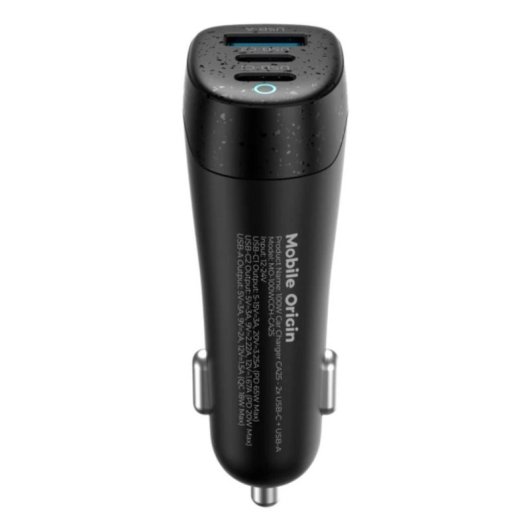 Cargador de Coche Mobile Origin MO-100WCCH-CA25 USB-C 100W Power Delivery Negro