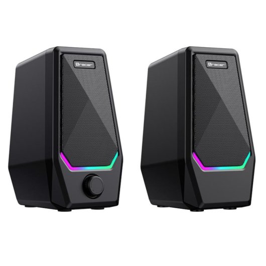 Altavoces Tracer 2.0 Loop RGB USB 20 W con iluminación y control frontal