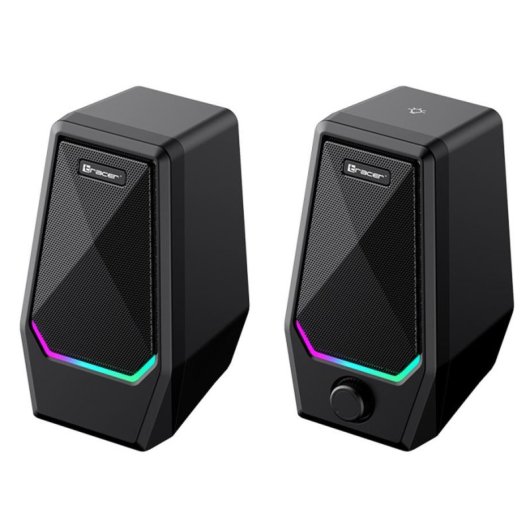 Altavoces Tracer 2.0 Loop RGB USB 20 W con iluminación y control frontal