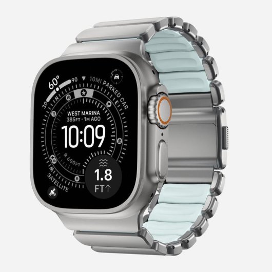 Pulsera Nomad Titanio Natural para Apple Watch Ultra 1-11 y SE