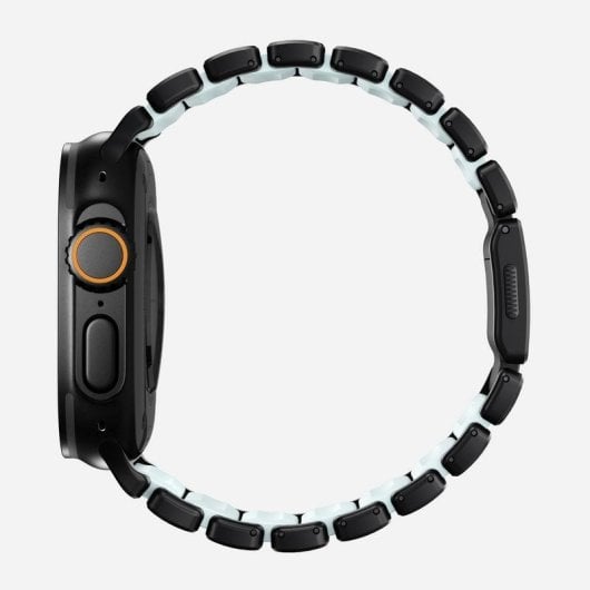 Pulsera Nomad Stratos Band Titanio Negro 49mm Icy Blue Glow para Apple Watch