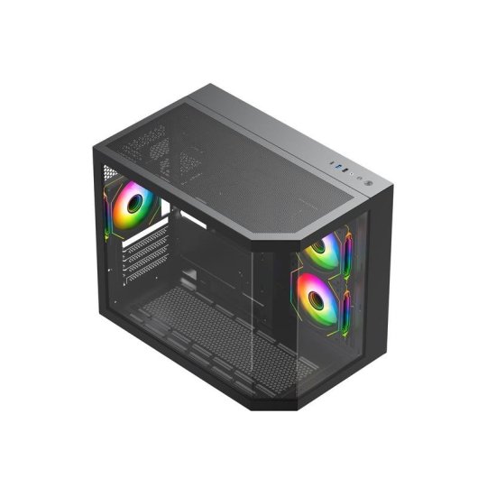 Caja PC VIDA EDGE MINI MATX ARGB Negro Cubo Micro ATX/ITX