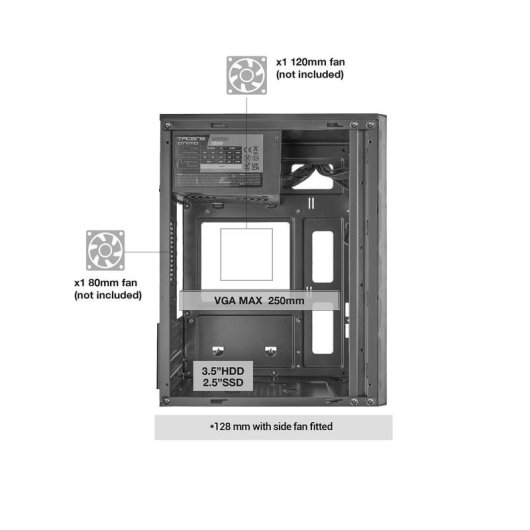 Caja PC Tacens Anima AC7500 MicroATX 500W Negro