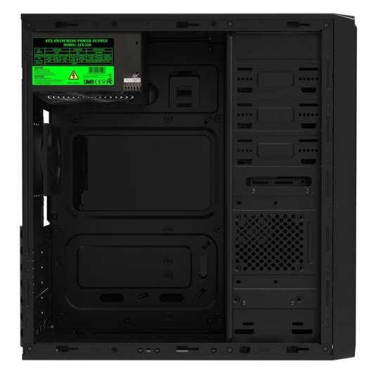 Boîtier PC CiT JETSTREAM-SILVER Midi Tower ATX 500W Noir Argent