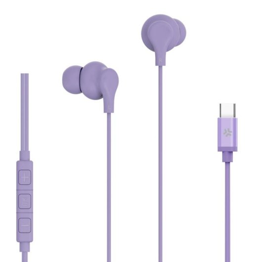 Kabelgebundene Celly UP1600TYPECVL USB-C Kopfhörer mit Mikrofon und Lautstärkeregelung violett