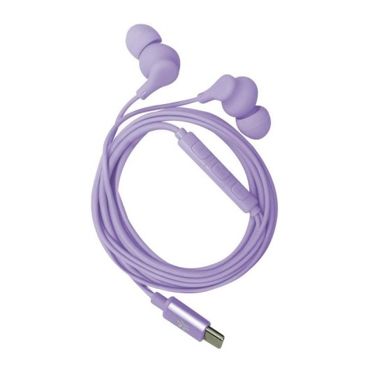 Kabelgebundene Celly UP1600TYPECVL USB-C Kopfhörer mit Mikrofon und Lautstärkeregelung violett