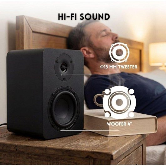 Colunas Vulkkano A4 Arc Mkii Autoamplificadas Bluetooth 5.0 HDMI ARC USB