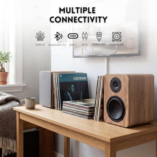 Altavoces Vulkkano Activos 4" Bluetooth 5.0 HDMI ARC con salida Subwoofer