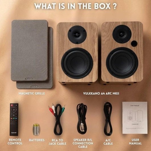 Altavoces Vulkkano Activos 4" Bluetooth 5.0 HDMI ARC con salida Subwoofer