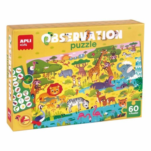 Puzzle APLI Osservazione Junior Giungla 60 Pezzi