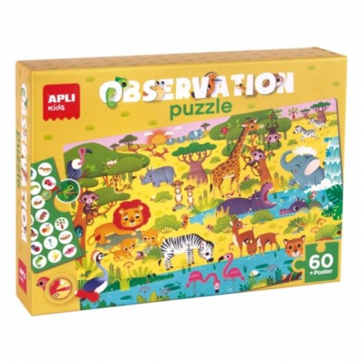 Puzzle APLI Osservazione Junior Giungla 60 Pezzi