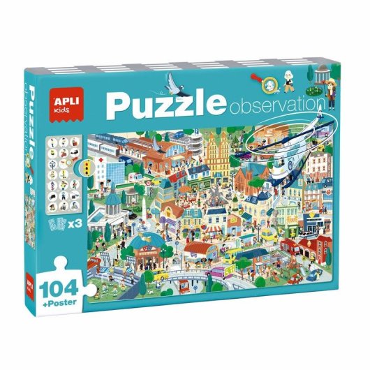 Puzzle APLI Kids 18820 Cidade 104 peças 5 anos