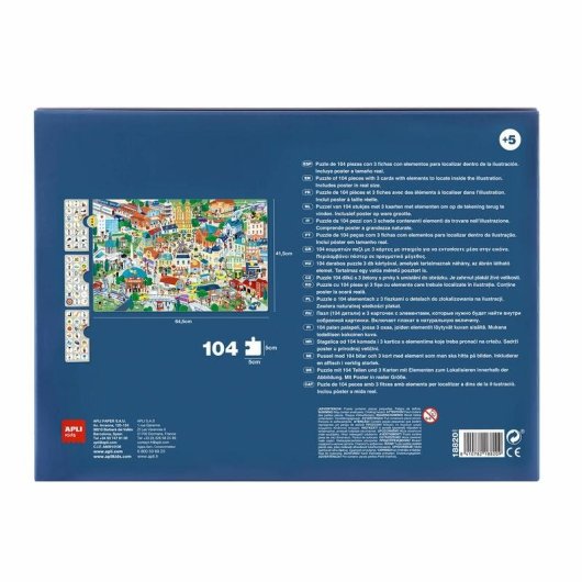 Puzzle APLI Kids 18820 Cidade 104 peças 5 anos