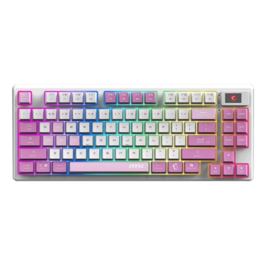 Teclado MSI FORGE GK600 TKL mecánico inalámbrico con RGB y switches Kailh White