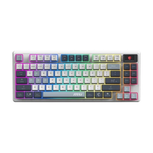 Clavier MSI FORGE GK600 TKL sans pavé numérique avec RGB et switches Kailh Low-Profile