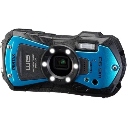 Cámara Compacta Pentax WG-90 16MP Zoom 5x USB Type-C Sumergible Azul