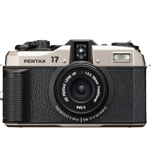 Fotocamera Analogica Pentax 17 25mm Flash Integrato Corpo Argento