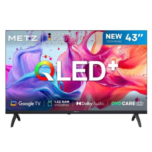 TV Metz QLED 43MQH7000Z 43" Full HD 60Hz Smart TV Google TV HDR10 Bluetooth