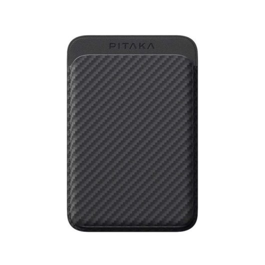 Pitaka Cartera Magnética Tejida Compatible Con Anillo Magnético, Negro/gris
