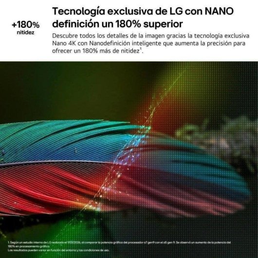 TV LG NANO 4K UHD AI 85NU8E0B3LA 85" 4K UHD 60Hz Smart TV WebOS HDR10
