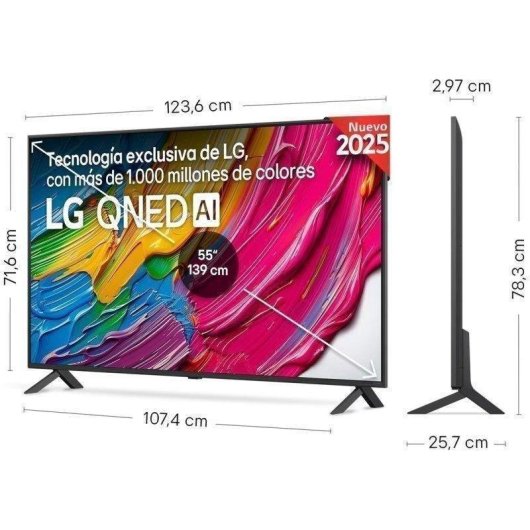 TV LG QNED AI 55QNED80A3A 55" 4K UltraHD 60Hz Smart TV WebOS HDR10