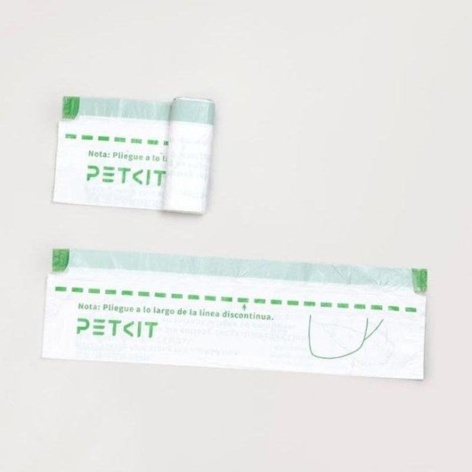Beutel für Petkit Automatische Katzentoilette Pack 5 Rollen 8 L Kordelverschluss Grün