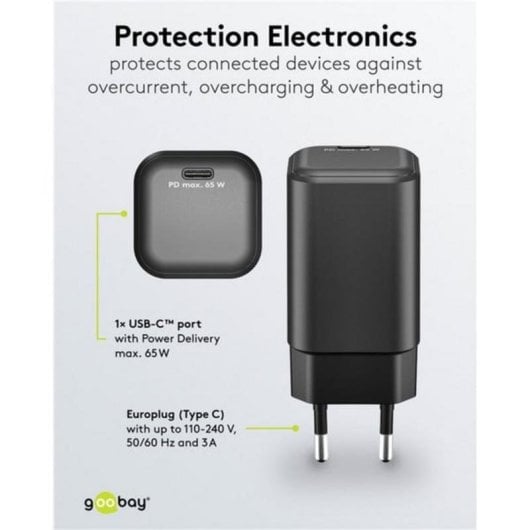 Ladegerät USB-C GaN 65W Goobay 79155 Innen Schwarz