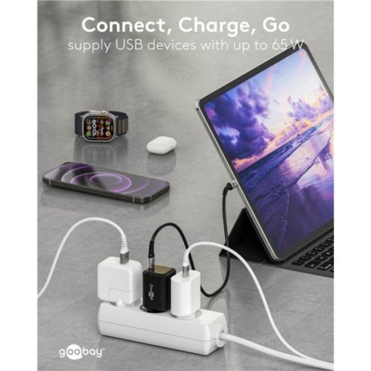 Ladegerät USB-C GaN 65W Goobay 79155 Innen Schwarz