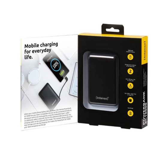 Batería Externa Intenso XC10000 10000 mAh Polímero de Litio Negro