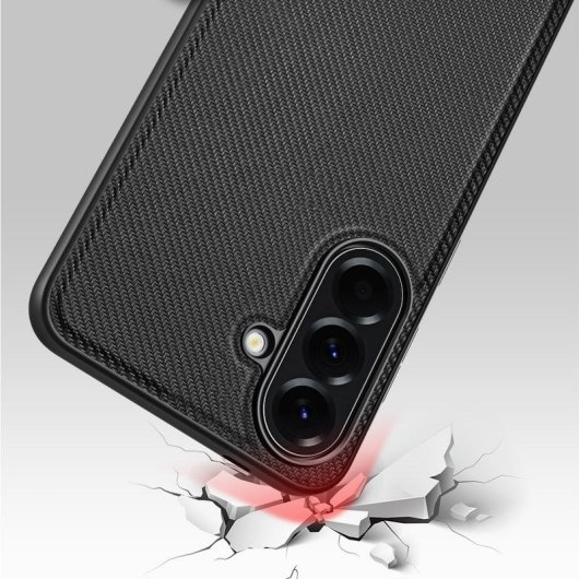 Funda para móvil nevox StyleShell NYLO Cover TPU Nylon Negra para Samsung Galaxy A57 5G