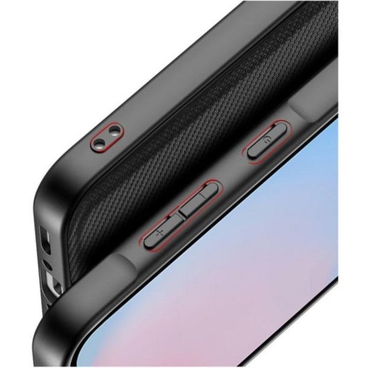 Funda para móvil nevox StyleShell NYLO Cover TPU Nylon Negra para Samsung Galaxy A57 5G
