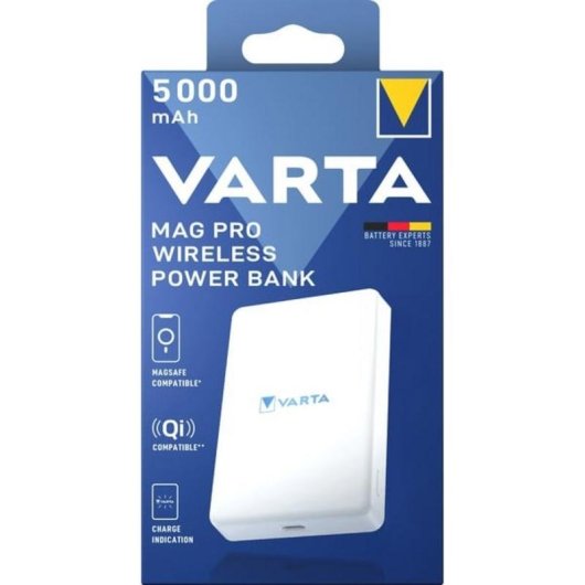 Batterie externe inalámbrica VARTA Mag Pro 5000 mAh blanc