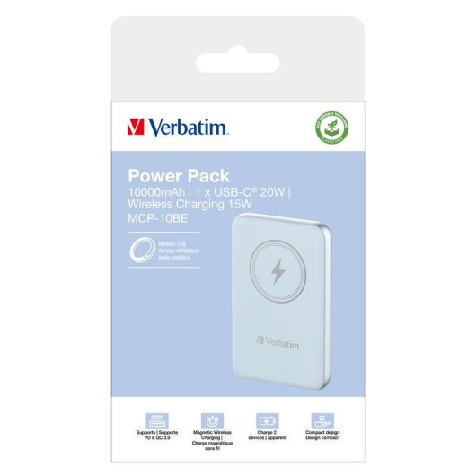 Powerbank Verbatim Charge 'n' Go 10000 mAh Lithium-Polymer Blau