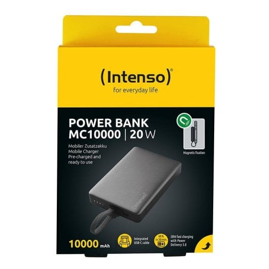 Powerbank Intenso MC10000 avec câble USB-C intégré 10.000 mAh 20W