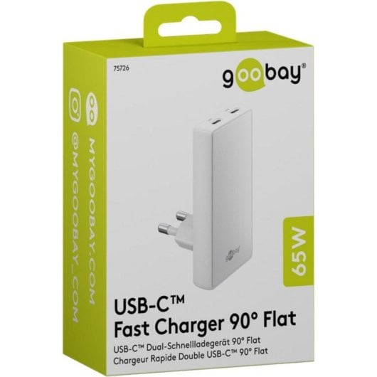 Ladegerät Goobay 75726 65W 2 USB-C Ports Power Delivery