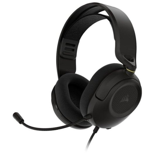 Auriculares Corsair HS35 v3 con cable jack 3,5 mm para gaming, micrófono omnidireccional, color carbón