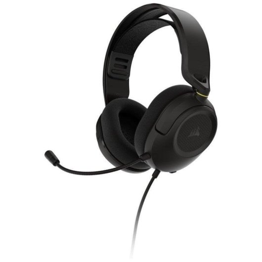 Auriculares Corsair HS35 v3 con cable jack 3,5 mm para gaming, micrófono omnidireccional, color carbón