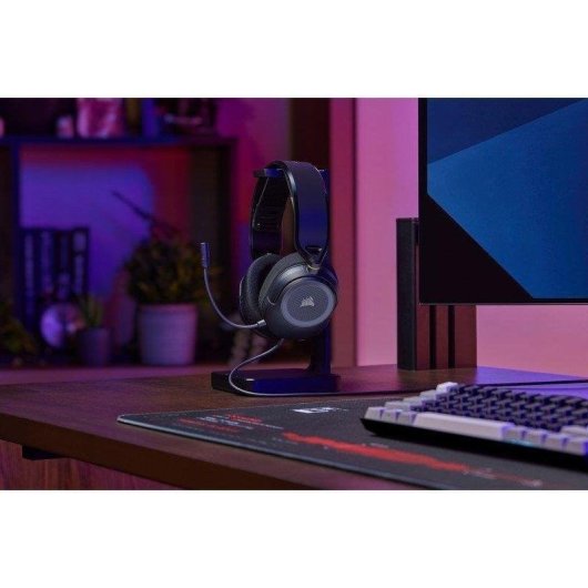 Auriculares Corsair HS35 v3 con cable jack 3,5 mm para gaming, micrófono omnidireccional, color carbón