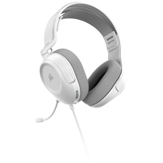 Auriculares Corsair HS35 v3 con cable jack 3,5 mm Gaming, micrófono omnidireccional, blancos