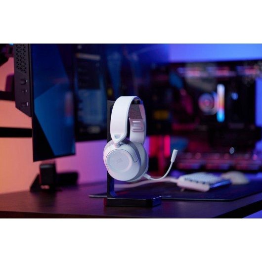 Auriculares Corsair HS35 v3 inalámbricos Bluetooth y USB-C Gaming Blanco