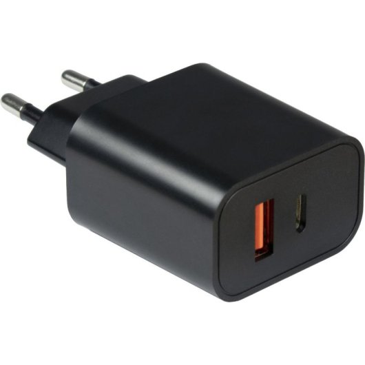 Carregador Inter-Tech PD-2120 USB-C e USB-A 20W Quick Charge 3.0 Preto