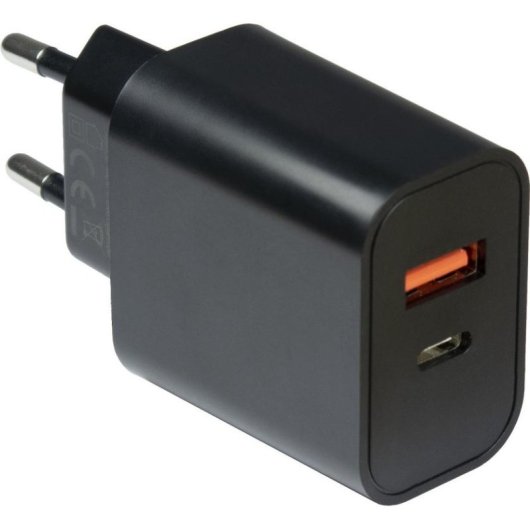 Carregador Inter-Tech PD-2120 USB-C e USB-A 20W Quick Charge 3.0 Preto