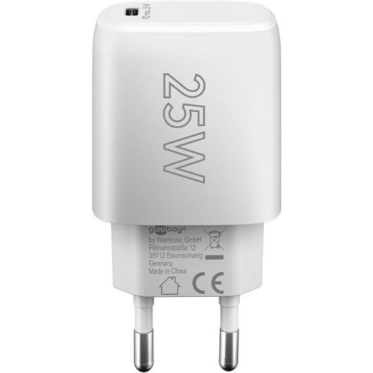 Ladegerät USB-C Goobay 65368 25W Schnellladung Innen Weiß