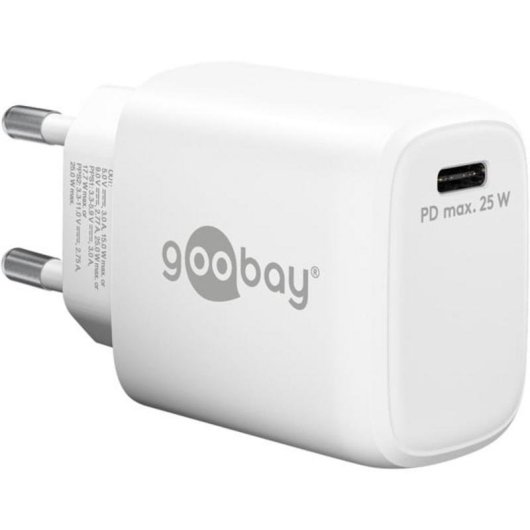 Ladegerät USB-C Goobay 65368 25W Schnellladung Innen Weiß