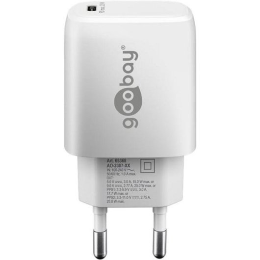Ladegerät USB-C Goobay 65368 25W Schnellladung Innen Weiß